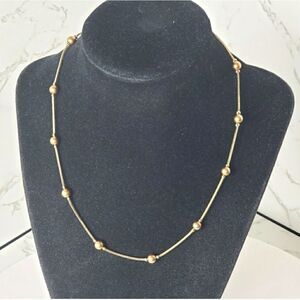 MONET Vintage Goldtone Ball Bead Chain Necklace